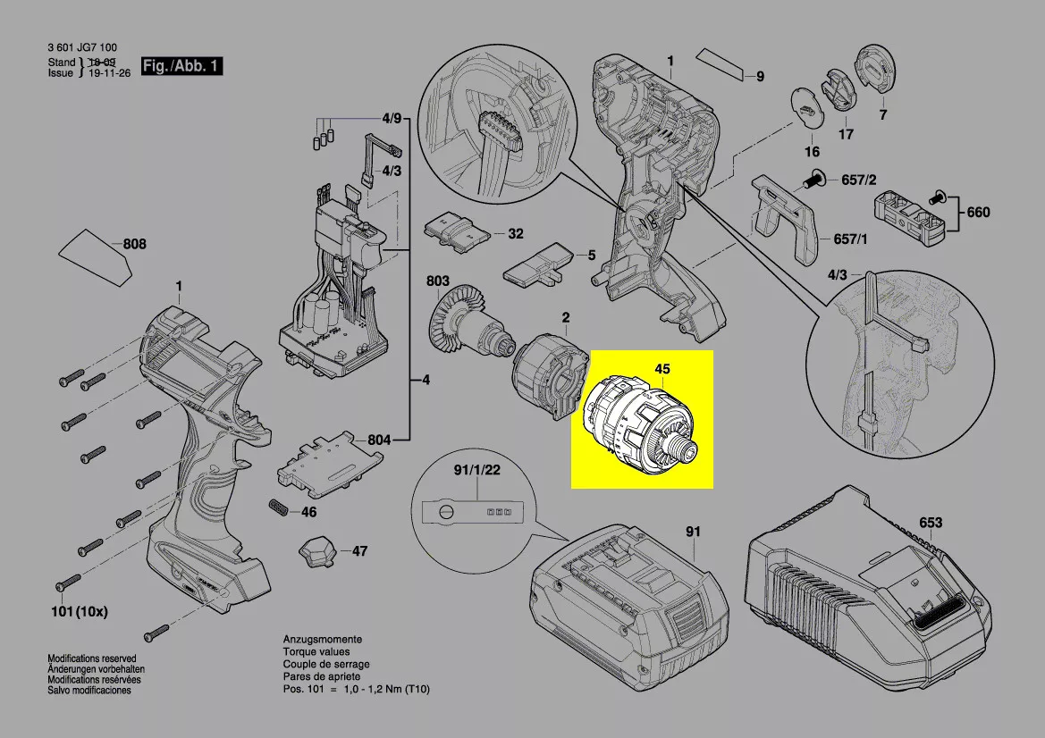 Boîte d\'engrenage planetaire réf. 1 600 A00 J5S Bosch